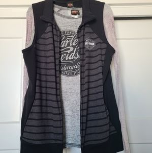 2 in 1! Harley Davidson Long Sleeve with Vest